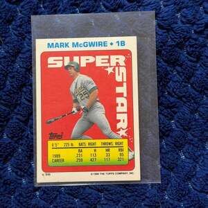 1990 Topps Mark McGwire Super Star Baseball Card #36
